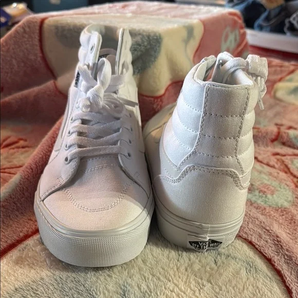 Vans Women's White High-Top Sneakers - Picture 3 of 4